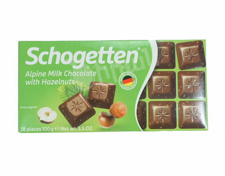 Альпийский Молочный Шоколад с Фундуком Schogetten