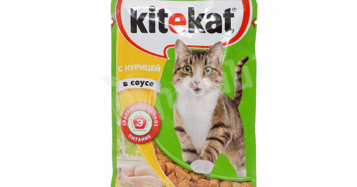 Cat food with chicken in sauce Kitekat Tsiran Supermarket