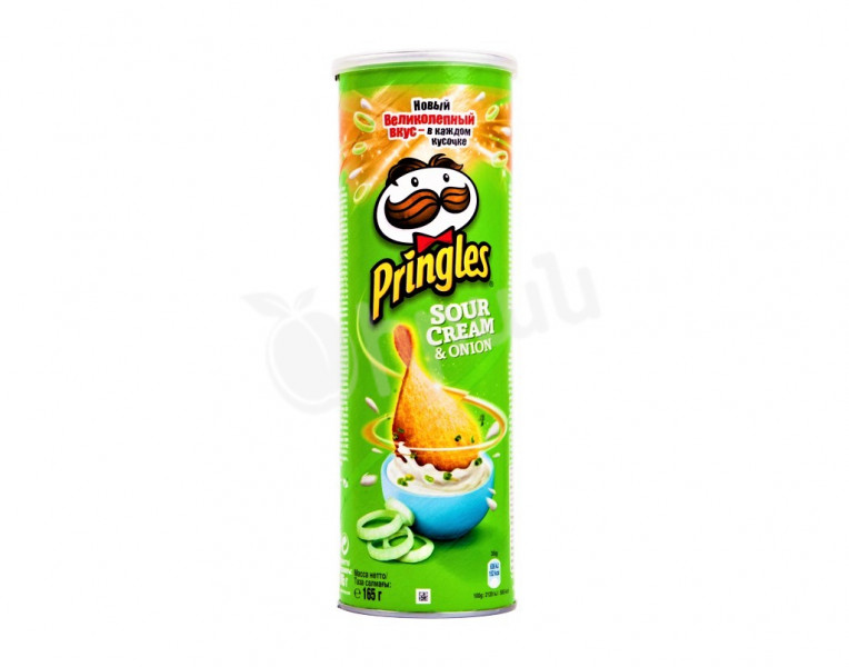 Чипсы со вкусом сметаны и лука Pringles