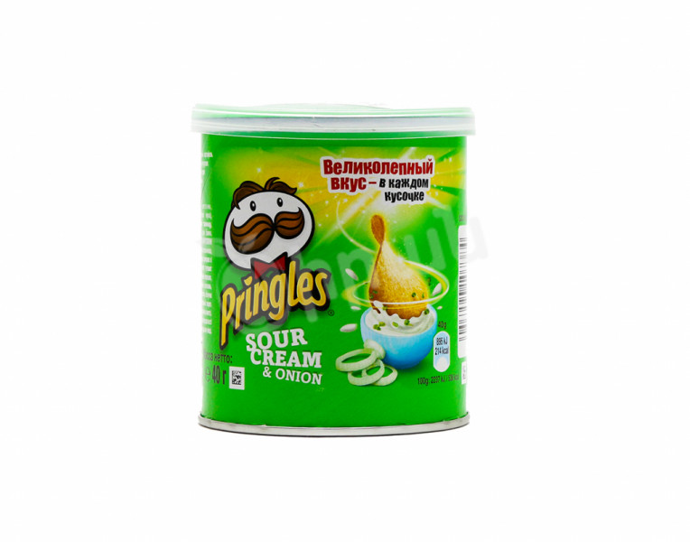 Чипсы со вкусом сметаны и лука Pringles