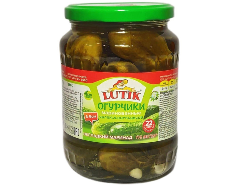 Pickled cucumbers non-sweet Lutik