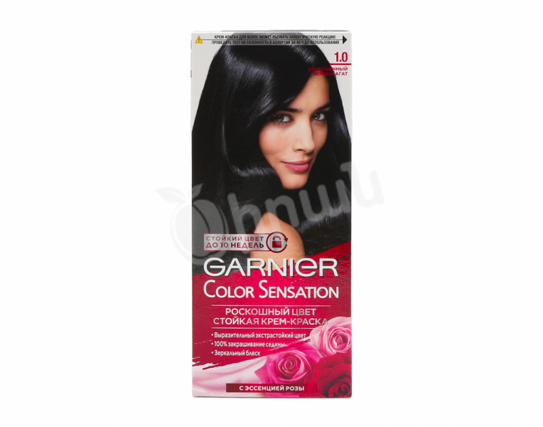 Крем-Краска для Волос Драгоценный Черный Агат 1.0 Color Sensation Garnier