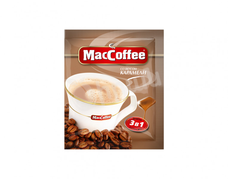 Растворимый кофейный напиток 3 в 1 со вкусом карамели Mac Coffee