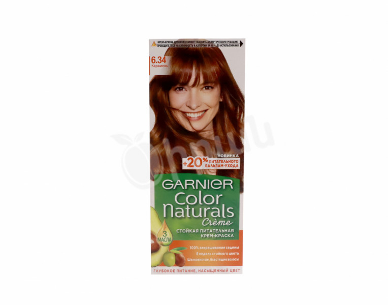 Hair cream-color caramel 6.34 Color Naturals Garnier