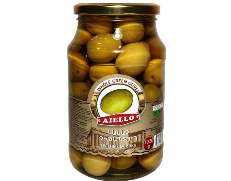Green pitted olives Halkidiki Aiello