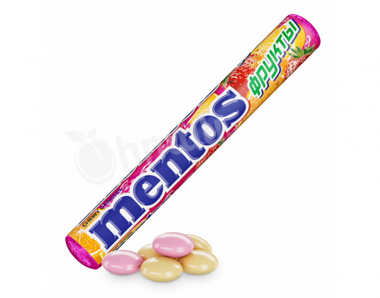 Chewing dragee fruits Mentos