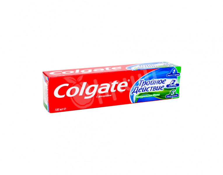 Ատամի մածուկ եռակի ազդեցություն բնական անանուխ Colgate