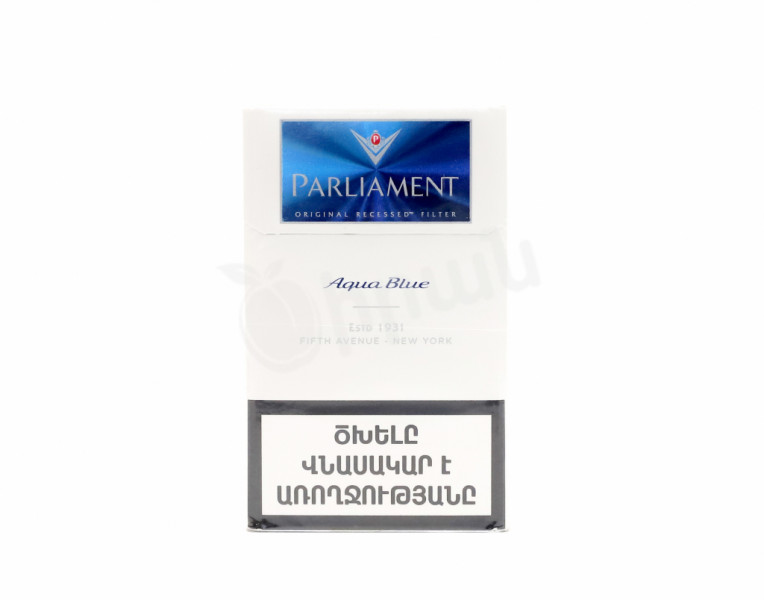Cigarettes aqua blue Parliament