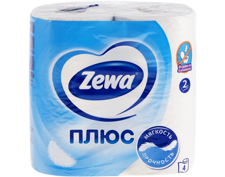 Երկշերտ զուգարանի թուղթ Zewa Plus