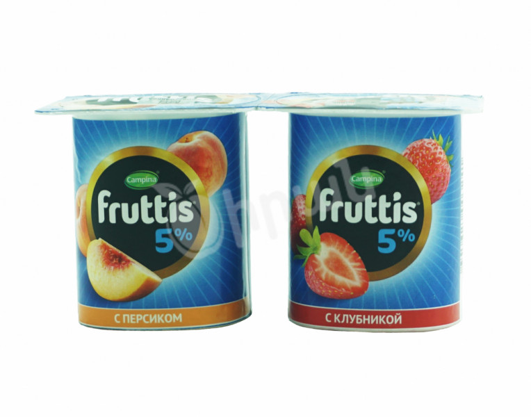 Yogurt Product with Peach and Strawberry Fruttis