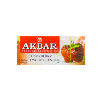 Черный чай со вкусом клубники Akbar