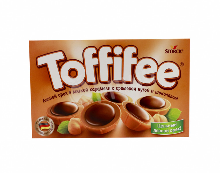 Candy with hazelnut and chocolate Toffifee