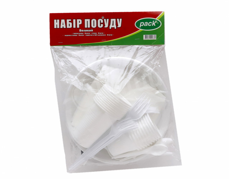 Set of Disposable Tableware Pack