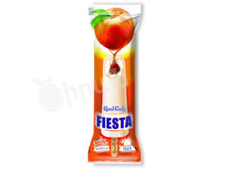 Vanilla Ice Cream with Peach Filling Fiesta Grand Candy