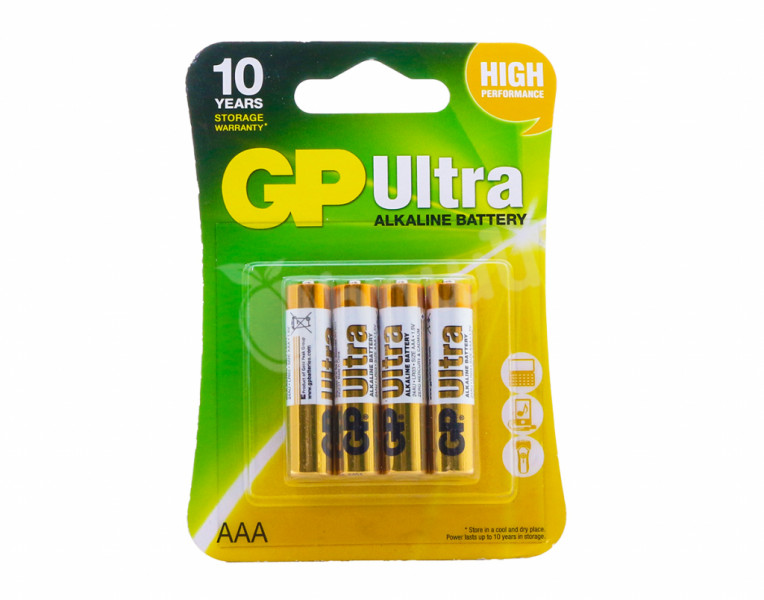 Batteries ultra AAA 24AU LR03 GP