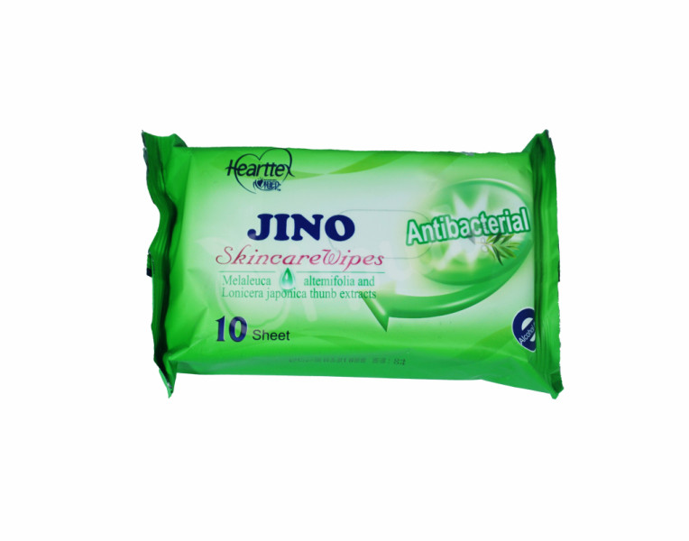 Wet wipes antibacterial with mint flavor Jino Heartex