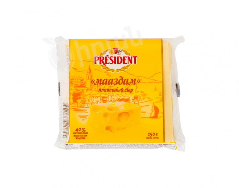 Processed cheese Maasdam slices President