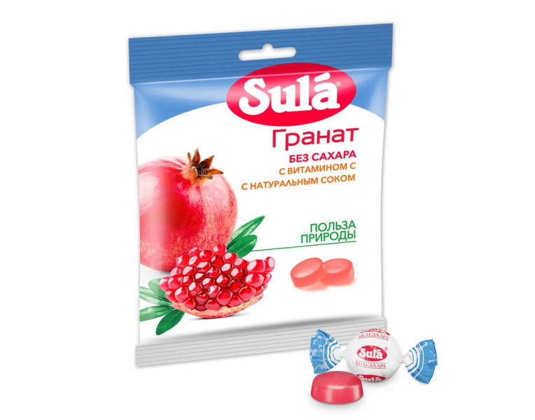 Карамель гранат без сахара Sula