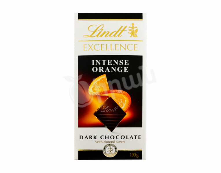 Dark chocolate bar with orange pieces Excellence Lindt