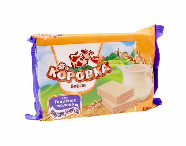 Wafer with condensed milk flavor Коровка