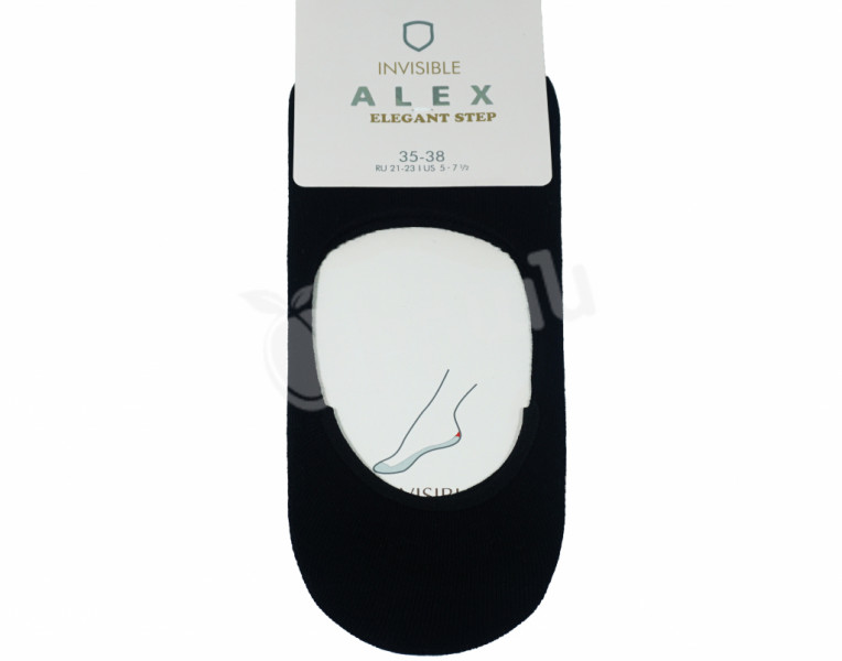 Black Socks Elegant Step Alex Invisible