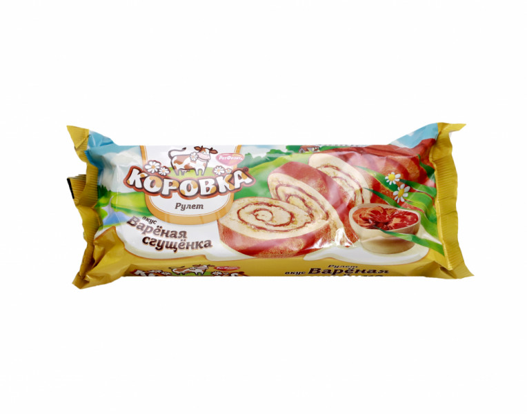 Cake roll with boiled condensed milk flavor Korovka Рот Фронт