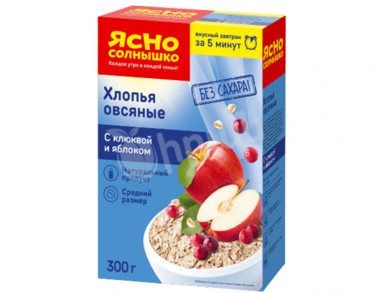 Oat flakes with apple and cranberry Ясно Солнышко