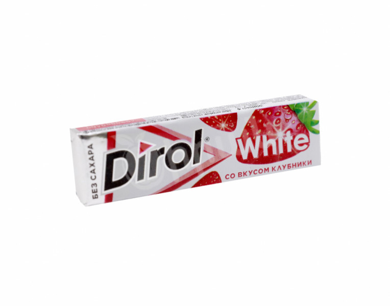 Chewing Gum with Strawberry Flavor Dirol White