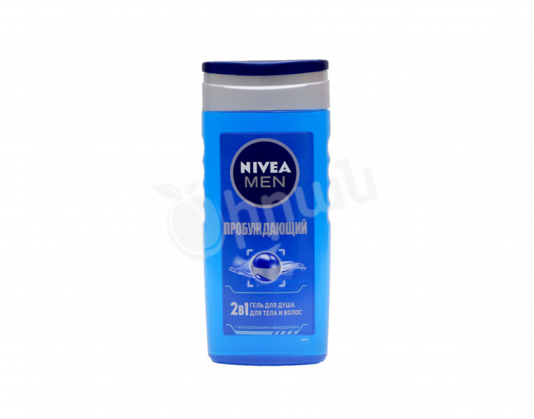 Гель для душа 2 в 1 для тела и волос пробуждающий Nivea Men