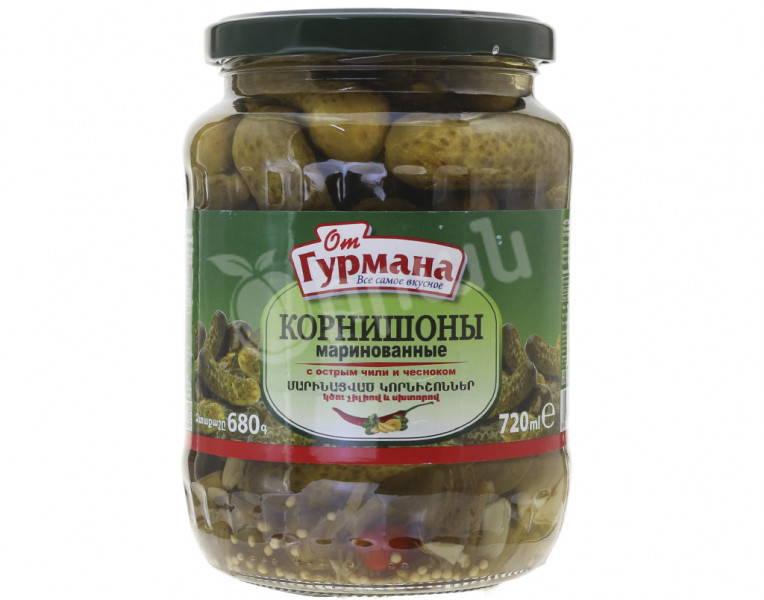 Gherkins marinated with hot chili and garlic  From Gourmet