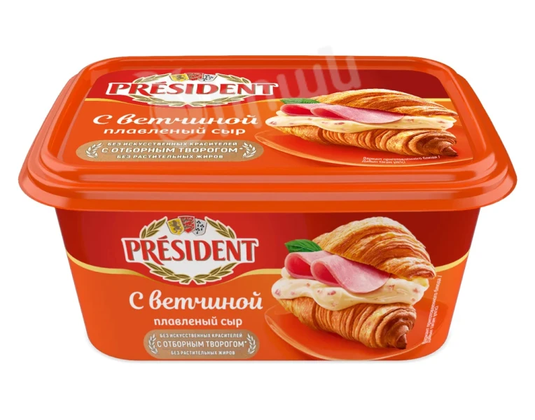 Cheese processed with ham President