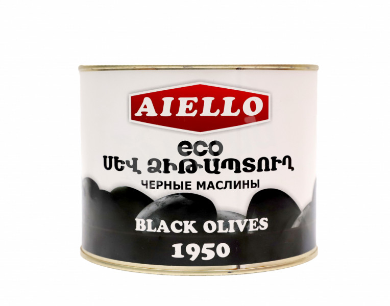Черные маслины с косточкой эко Aiello