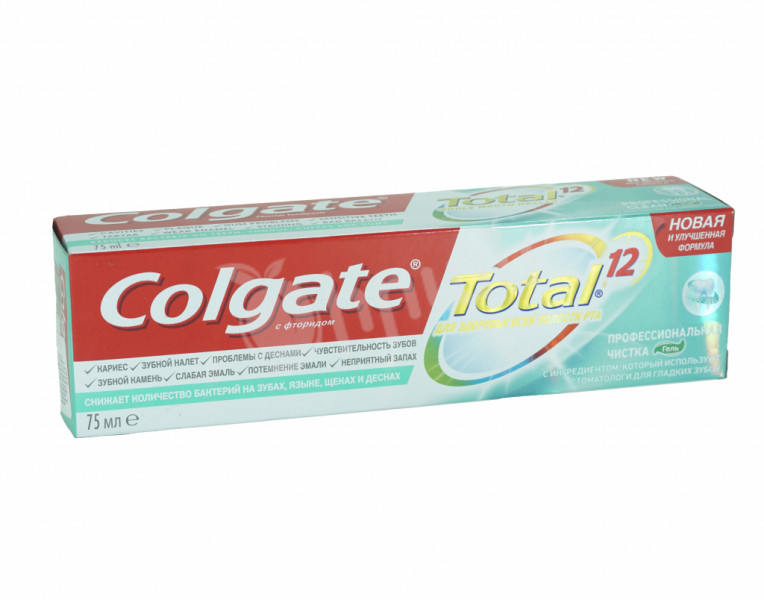 Зубная паста тoтал 12 профессиональная чистка гель Colgate