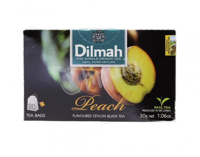 Черный чай со вкусом персика Dilmah