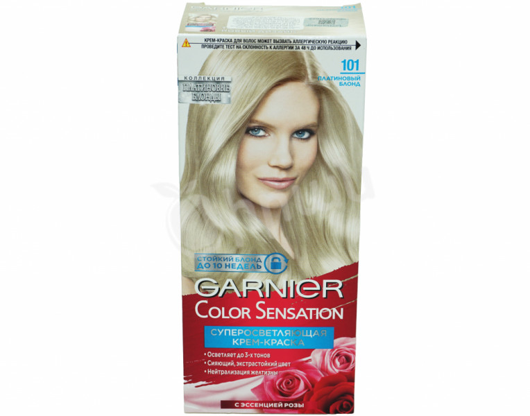 Hair Cream- Color Platinum Blond 101 Color Sensation Garnier