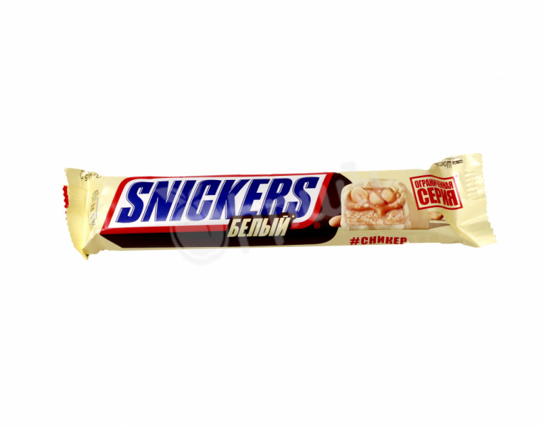 Шоколадный батончик белый Snickers