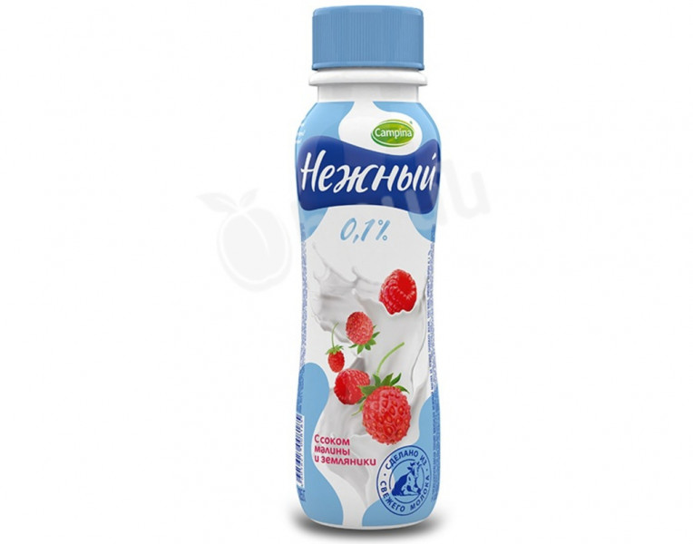 Yogurt Drink with Raspberry Juice and Wild Strawberry Нежный