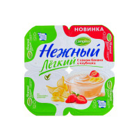 Yogurt with strawberry juice Нежный