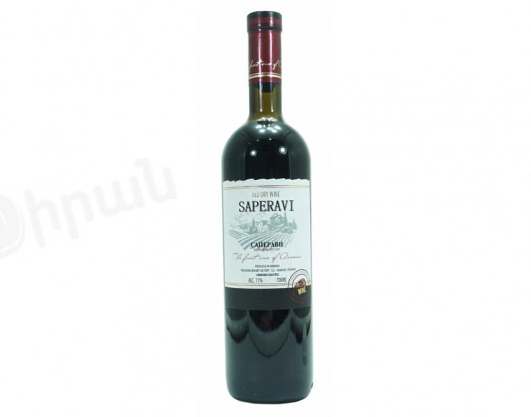 Вино красное сухое Саперави