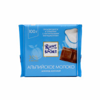 Молочная шоколадная плитка Альпийское молоко Ritter Sport