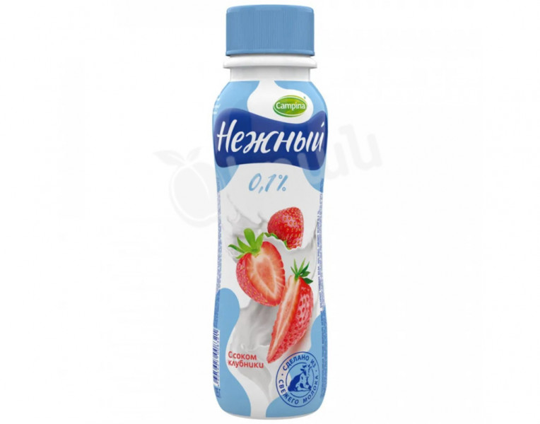 Drinking yogurt  with strawberry juice Нежный