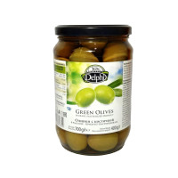 Green pitted olives in brine Delphi