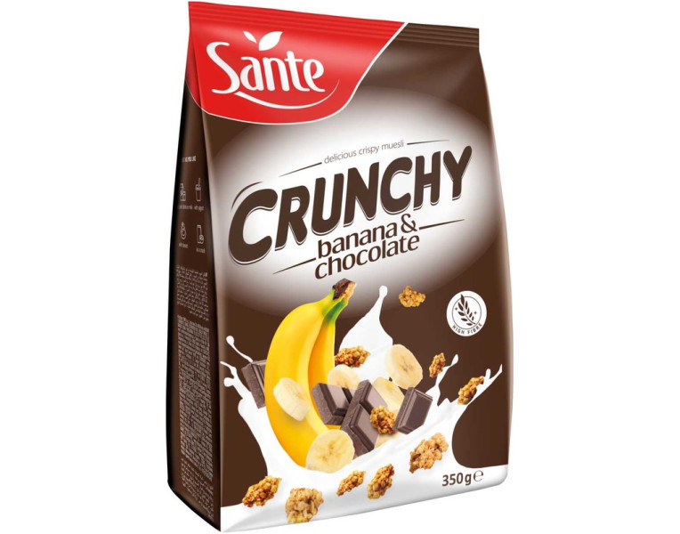 Փաթիլներ բանան շոկոլադ և վիտամիններ Crunchy Sante