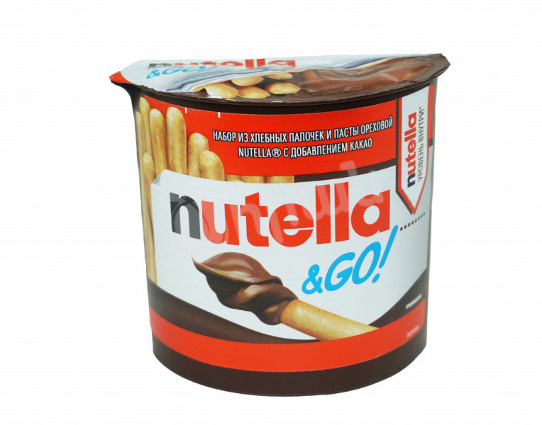 Сочетание палочек и ореховой пасты Nutella and Go