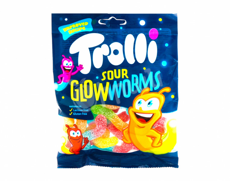 Jelly sour glowworms Trolli