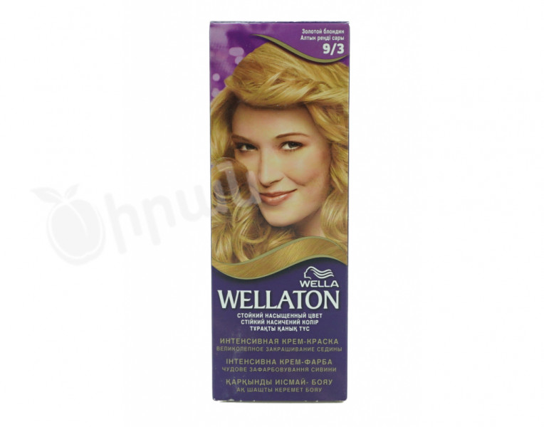 Hair color-cream golden blond 9/3 Wellaton