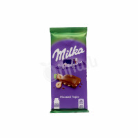 Молочная шоколадная плитка с лесным орехом Milka