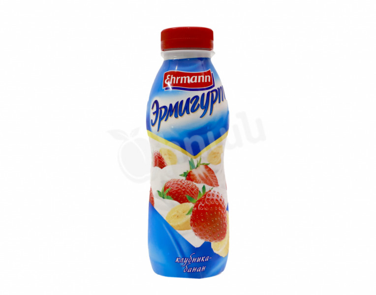 Yogurt drink with strawberry and banana Эрмигурт