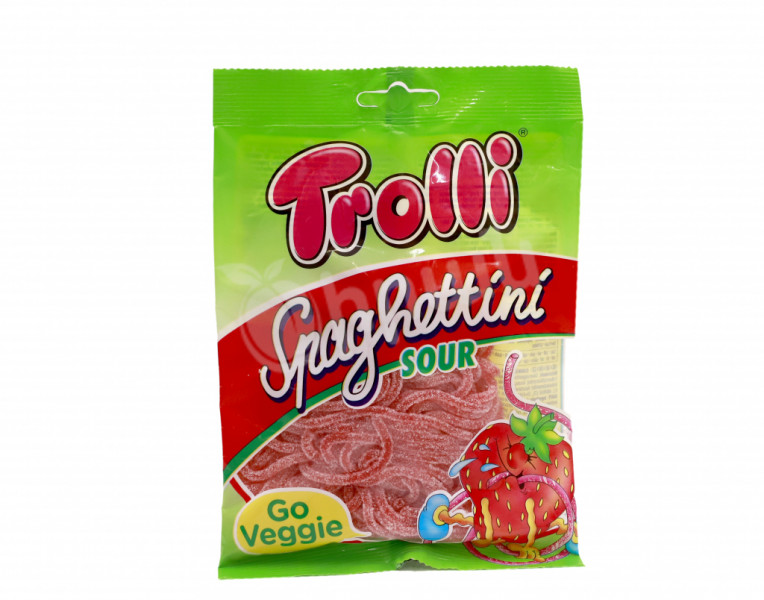 Jelly sour spaghettini strawberry flavored Trolli