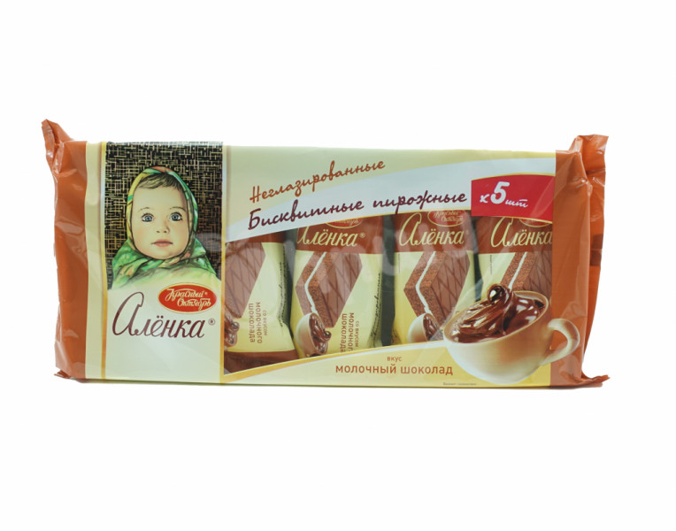 Biscuit with milk chocolate flavor Алёнка